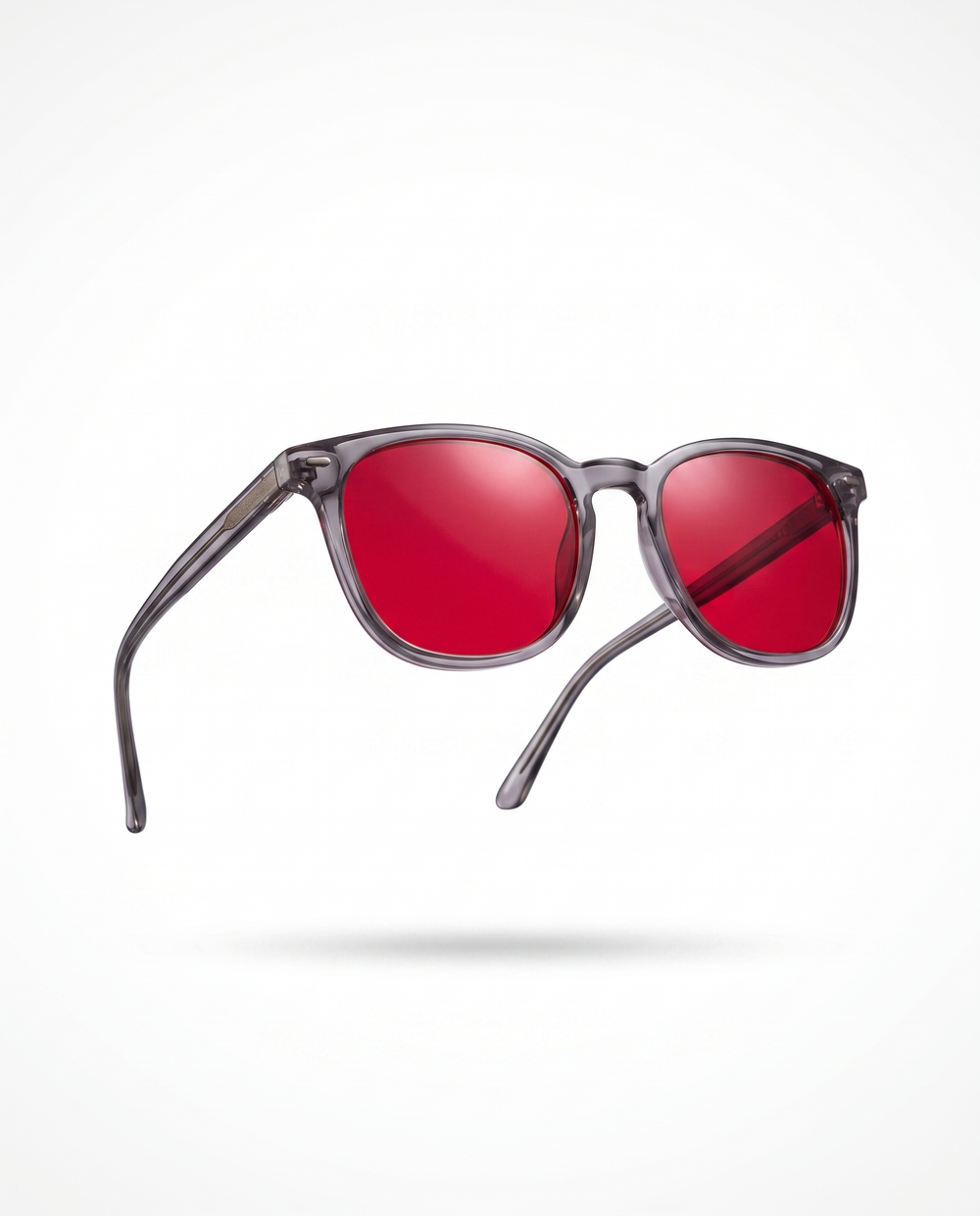 Wavelength Night Lens red blue light glasses, folded side view