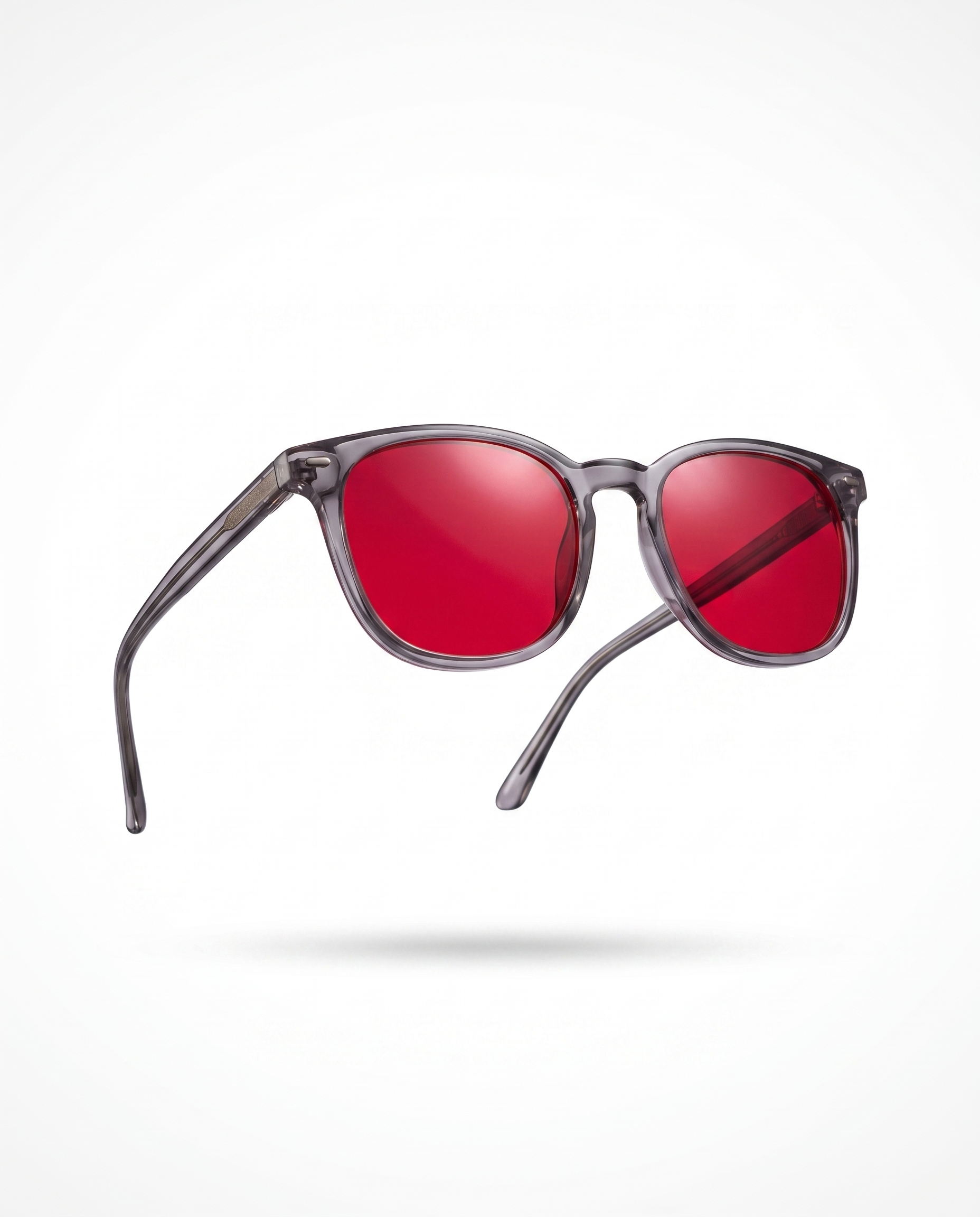 Wavelength Night Lens red blue light glasses, folded side view