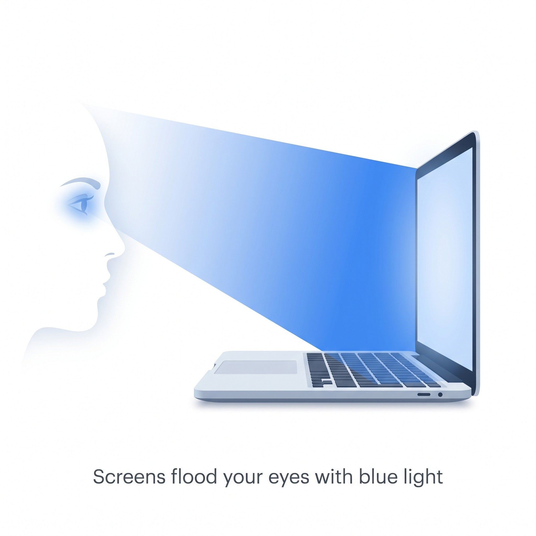 Screens flood your eyes with blue light - how it works step 1