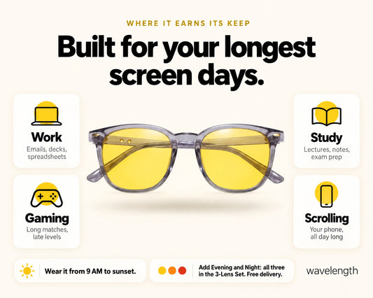 Where to wear the Day Lens: work, study, gaming and scrolling, from 9 AM to sunset