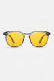 Wavelength Day Lens — yellow-tint blue light glasses, front view on white